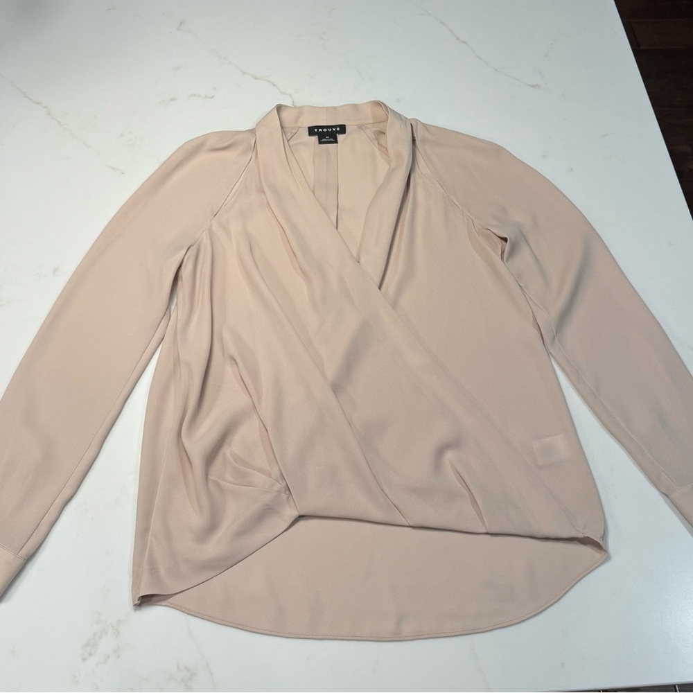 Trouvé Blush Wrap-Style Blouse – Size XS